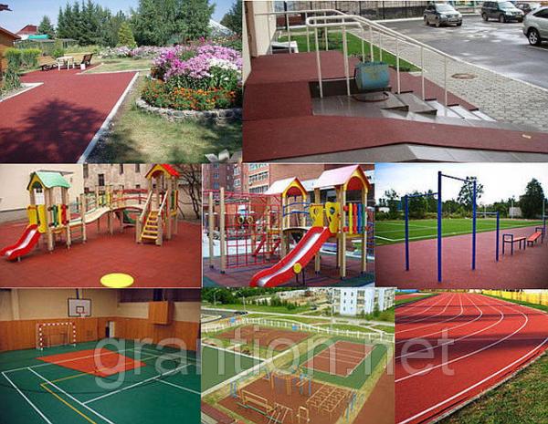 Покрытие из резиновой крошки для входных групп